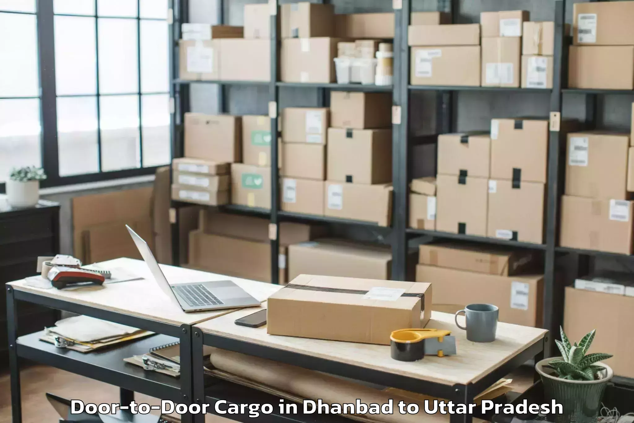 Book Dhanbad to Phoolpur Door To Door Cargo Online